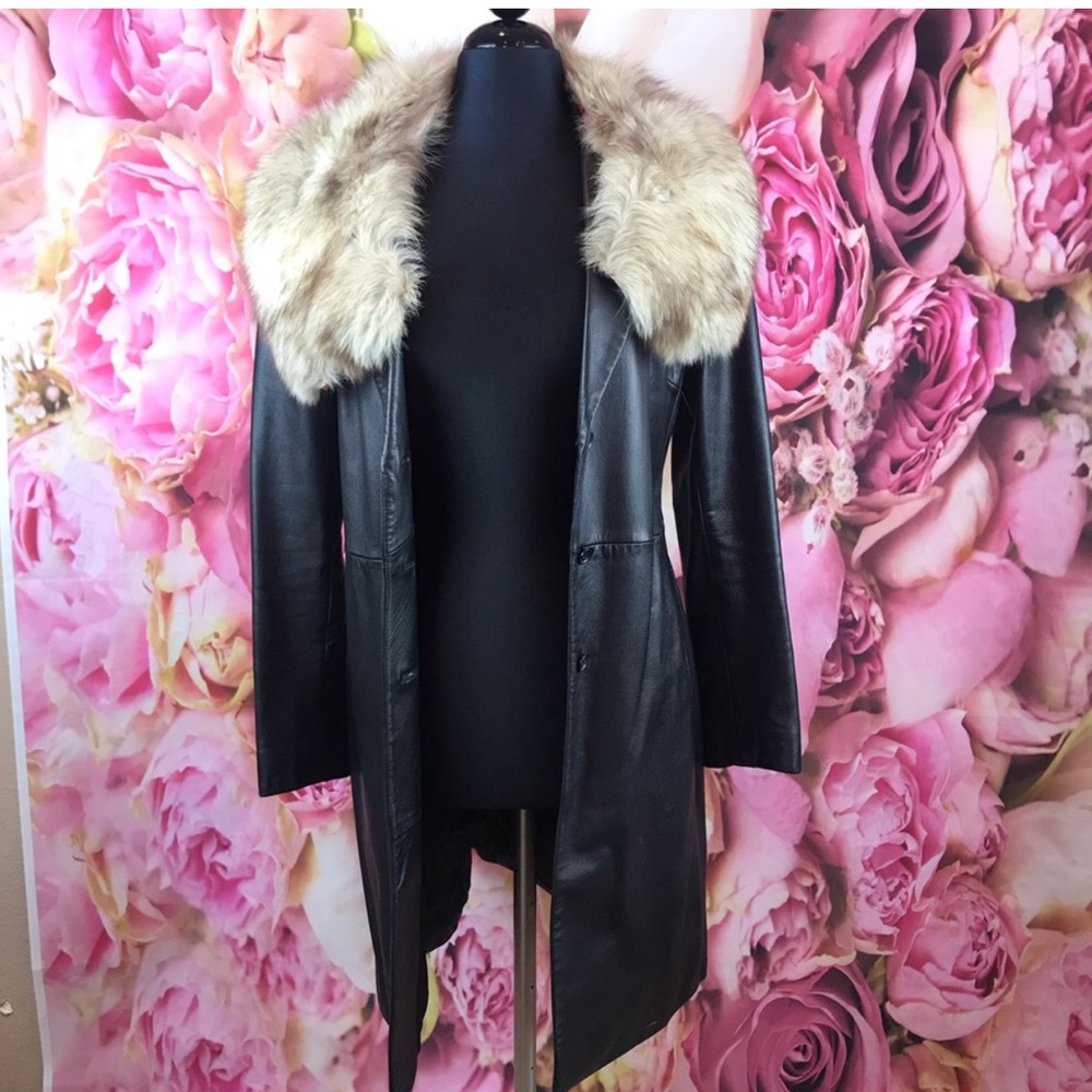 •Express•Leather Jacket - Picture 3 of 7